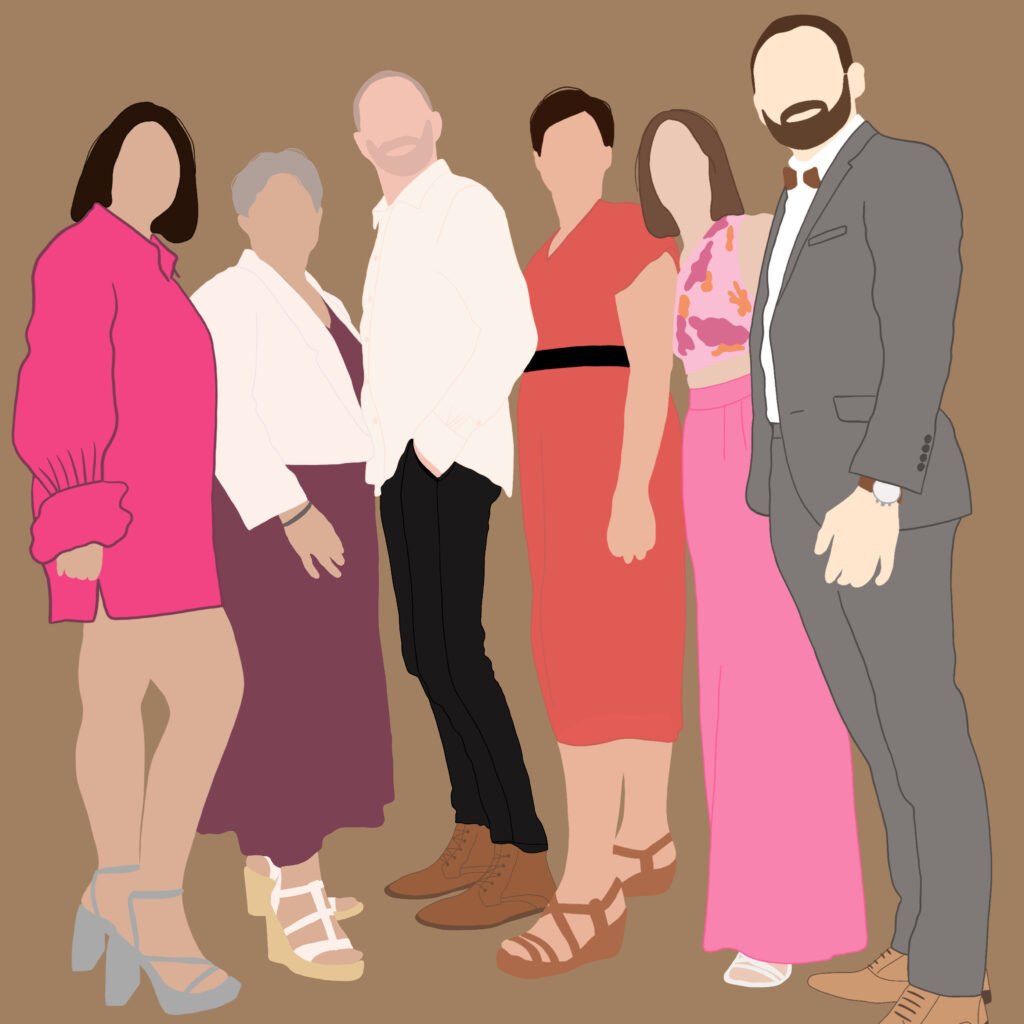 Illustration Personnages, portrait de famille