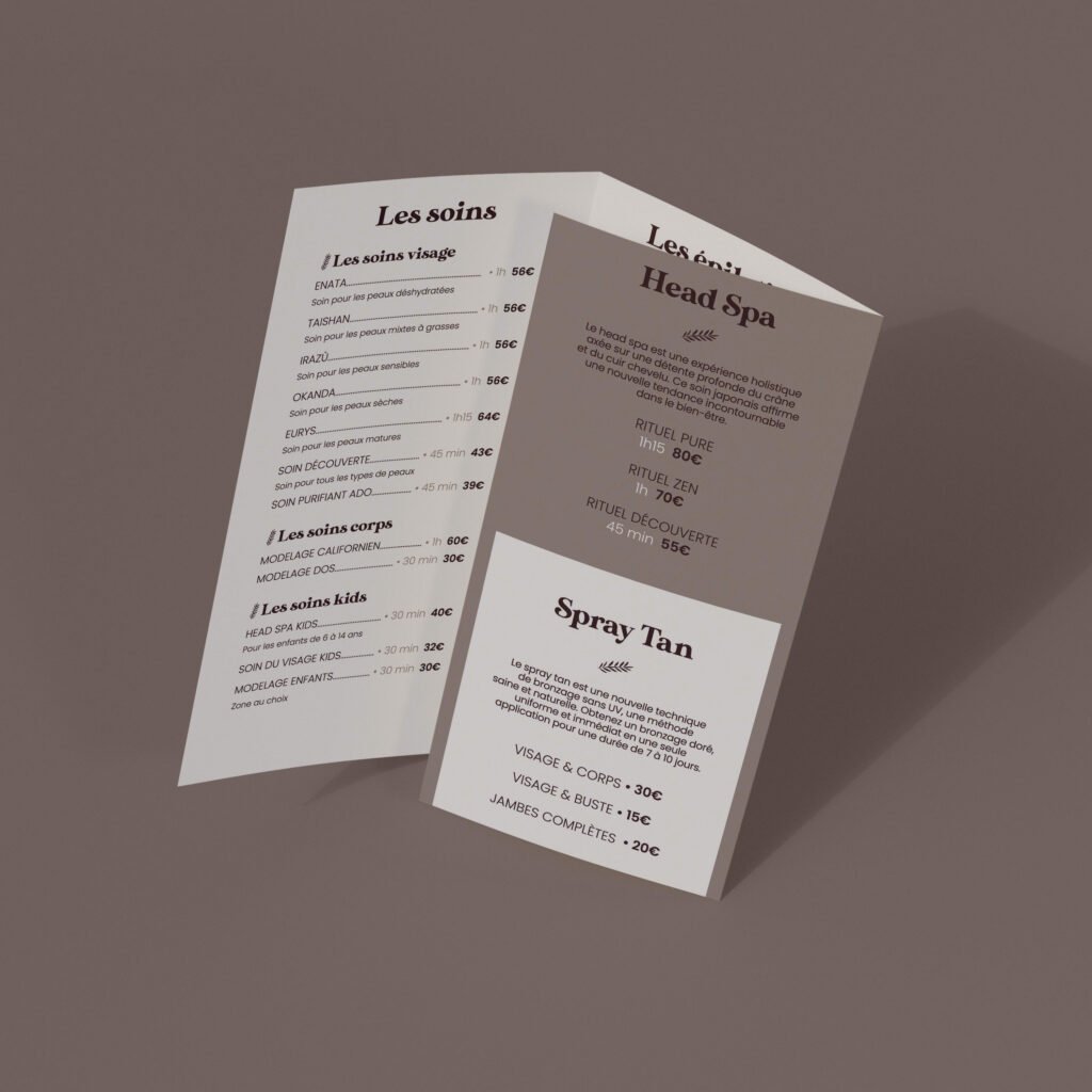 Carte Des Soins La Maison Du Bien Etre