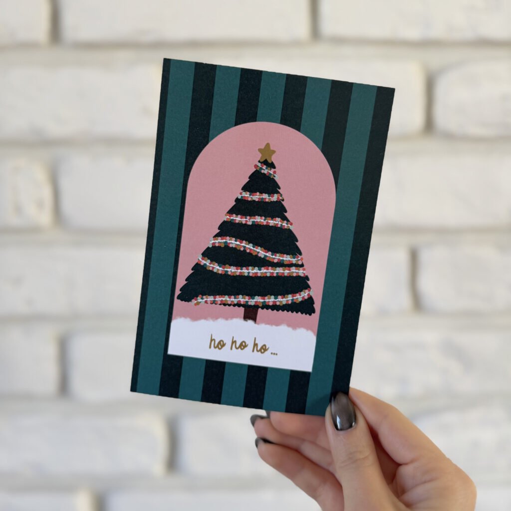Illustration de Noël pour des cartes de vœux.