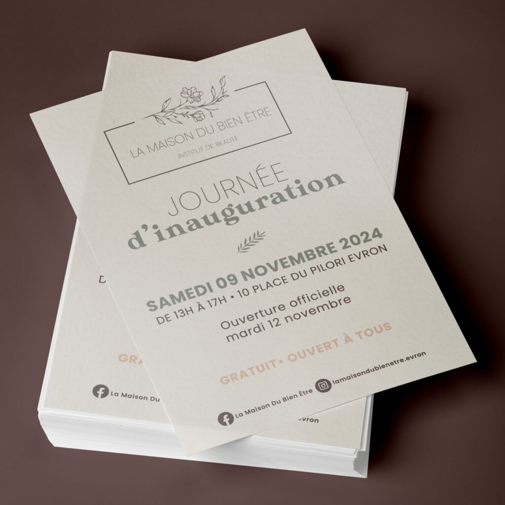 La Maison Du Bienetre Flyer D'inauguration