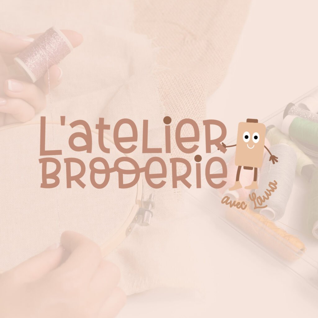 Logo latelier broderie avec Laura